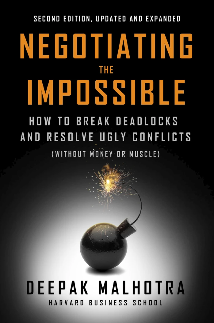 کاور کتاب Negotiating the Impossible